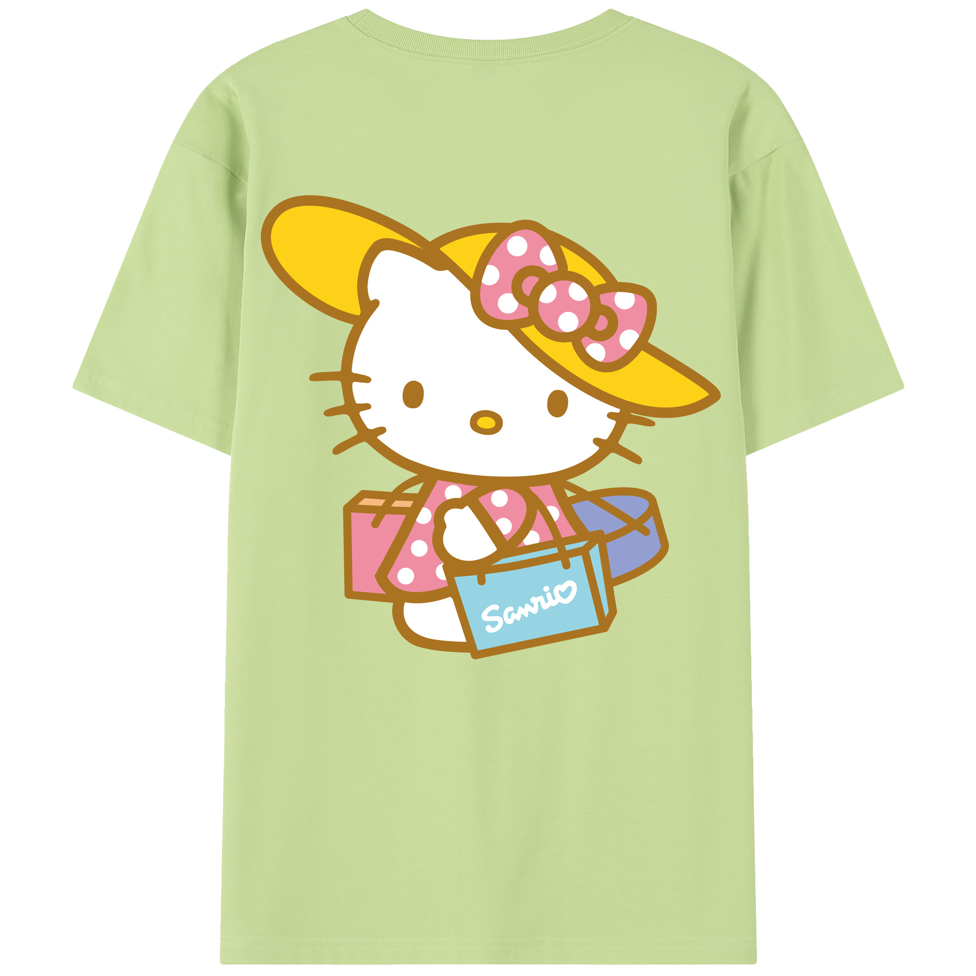 （画像用） Hello Kitty ハローキティ 綿100％半袖Tシャツ（背面プリント）